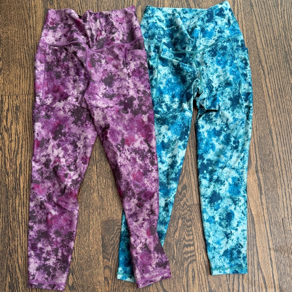 Athleta small legging bundle salutation stash 7/8